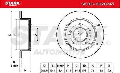 спирачен диск STARK SKBD-0020247