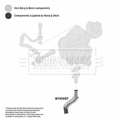 Трубка нагнетаемого воздуха BORG & BECK BTH1057 для CITROËN JUMPY