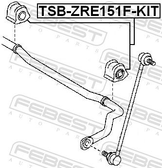 SET REPARATIE BUCSA BARA STABILIZATOARE FEBEST TSBZRE151FKIT 1