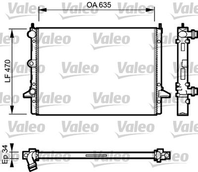 Радиатор, охлаждение двигателя VALEO 732791 для FORD GALAXY