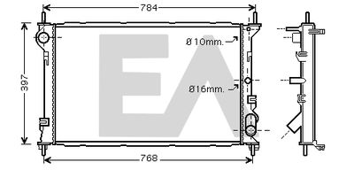 Радиатор, охлаждение двигателя EACLIMA 31R22131 для FORD TOURNEO