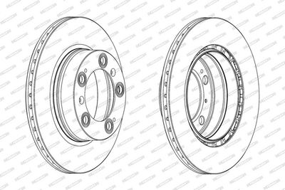 Remschijf set (2 stuks) Achter Links/Rechts past: PORSCHE BOXSTER 2.5/2.7/3.2 09.96-12.04