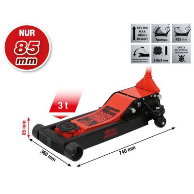 Pojízdný zvedák KS TOOLS 160.1035