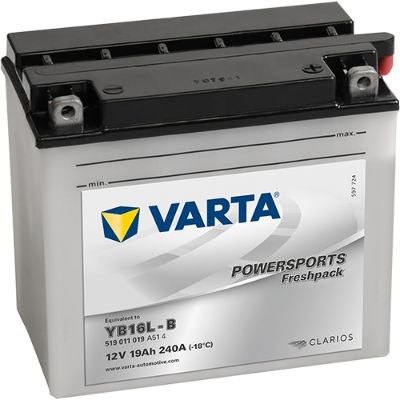 Стартерная аккумуляторная батарея VARTA 519011019A514 для HARLEY-DAVIDSON FAT
