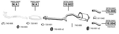 Výfukový systém ASMET HY150555
