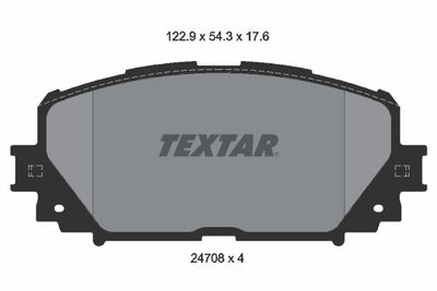 Комплект тормозных колодок, дисковый тормоз TEXTAR 2470801 для TOYOTA RACTIS