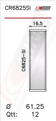 Черупка на биелен лагер KING CR6825SI0.5