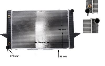 Radiator, engine cooling CR 164 000S