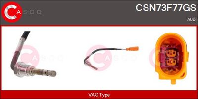 Čidlo, teplota výfukových plynů CASCO CSN73F77GS