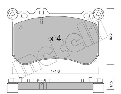 Brake Pad Set, disc brake 22-1133-0