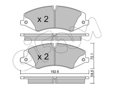 CIFAM 822-836-0 Тормозные колодки и сигнализаторы  для LAND ROVER RANGE ROVER III (L322) 3.6 D 4x4