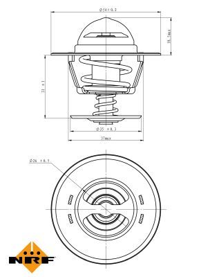 THERMOSTAT KüHLMITTEL NRF 725218 5