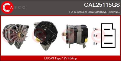 GENERATOR / ALTERNATOR CASCO CAL25115GS