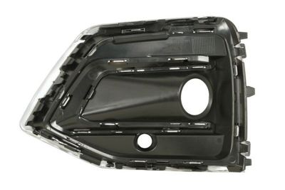 Voorbumper afdekking Voor Rechts (met mistlampgaten, glanzend/zilver/zwart) past: AUDI Q5 FYT 11.20-12.24