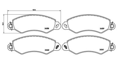 BREMSBELAGSATZ SCHEIBENBREMSE