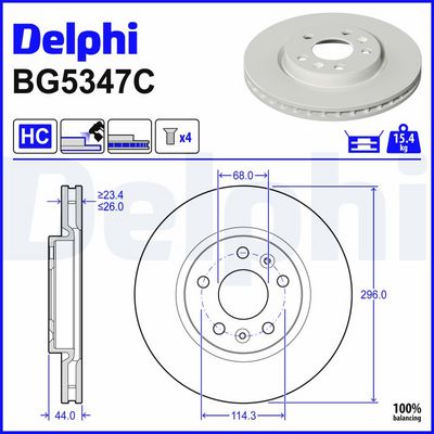 спирачен диск DELPHI BG5347C