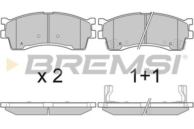 Комплект тормозных колодок, дисковый тормоз BREMSI BP3055 для KIA CLARUS