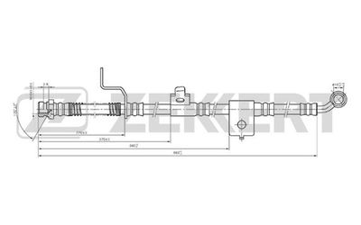 ZEKKERT BS-9349 Тормозной шланг  для KIA MAGENTIS (Киа Магентис)