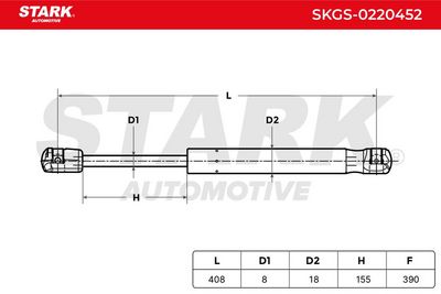 газов амортисьор, багажно/товарно пространство STARK SKGS-0220452
