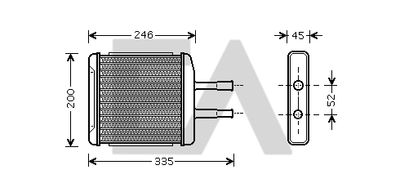EACLIMA 45C20001 Радиатор печки  для DAEWOO  (Деу Магнус)