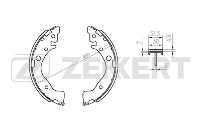 Комплект тормозных колодок ZEKKERT BK-4357 для HONDA INSIGHT