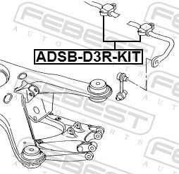 SET REPARATIE BUCSA BARA STABILIZATOARE FEBEST ADSBD3RKIT 1