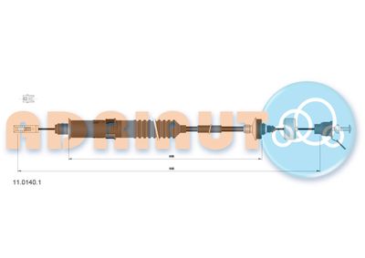 Vajer, koppling ADRIAUTO 11.0140.1
