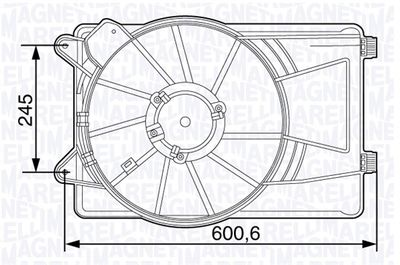 Вентилятор, охлаждение двигателя MAGNETI MARELLI 069422473010 для ALFA ROMEO MITO