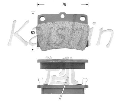 Комплект тормозных колодок, дисковый тормоз KAISHIN FK6086 для MITSUBISHI PAJERO