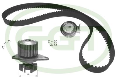 KPA20134 GGT Водяной насос + комплект зубчатого ремня