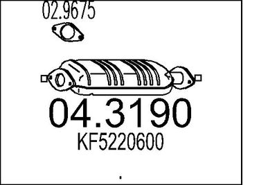 Катализатор MTS 04.3190 для MAZDA XEDOS