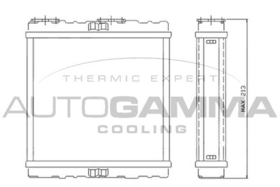 AUTOGAMMA 104889 Радиатор печки  для SAAB  (Сааб 900)