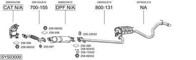 Изпускателна система BOSAL SYS03000