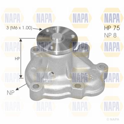 Water Pump, engine cooling NAPA NWP1542