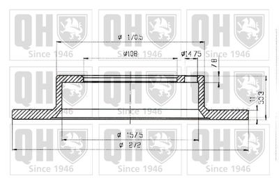 QUINTON HAZELL BDC3387 Тормозной диск 