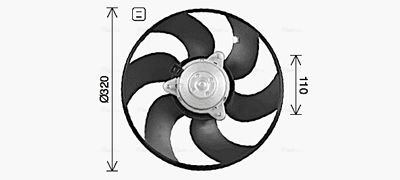 VENTILATOR RADIATOR AVA QUALITY COOLING CN7557