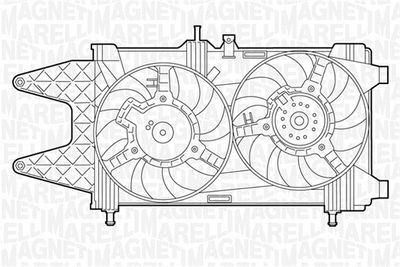 Вентилятор, охлаждение двигателя MAGNETI MARELLI 069422013010 для FIAT PUNTO