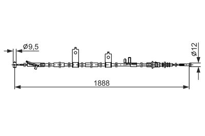 CABLU FRANA DE PARCARE BOSCH 1987482855 4
