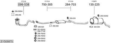 Układ wydechowy BOSAL SYS00870