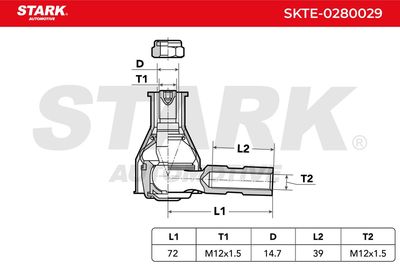 накрайник на напречна кормилна щанга STARK SKTE-0280029