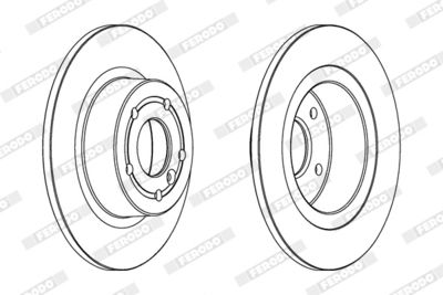 BREMSSCHEIBE FERODO DDF874C 1