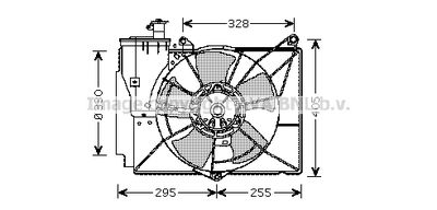Вентилятор, охлаждение двигателя AVA QUALITY COOLING TO7548 для TOYOTA YARIS