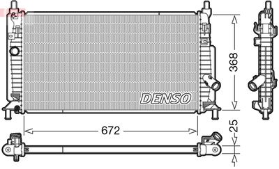 Радиатор, охлаждение двигателя DENSO DRM44034 для MAZDA 3
