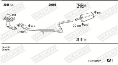 Изпускателна система WALKER FOK134187