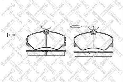 Комплект тормозных колодок, дисковый тормоз STELLOX 272 002-SX для PEUGEOT J5