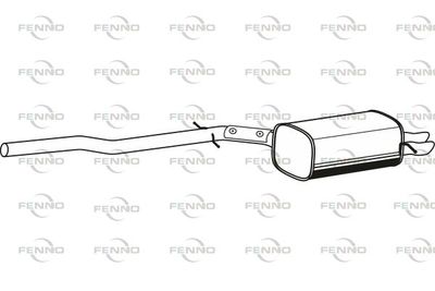 Глушитель выхлопных газов конечный FENNO P76047 для VOLVO XC90