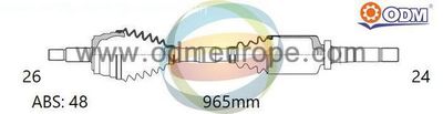 Приводной вал Multiparts 18-092821 для TOYOTA PREVIA