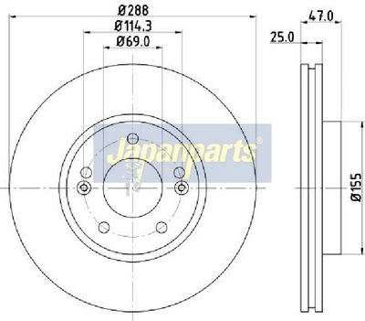 DISC FRANA JAPANPARTS DIH35C 1