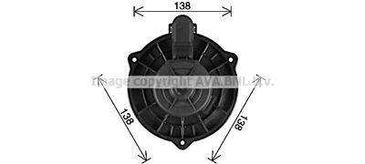 Вентилятор салона AVA QUALITY COOLING KA8315 для KIA SOUL