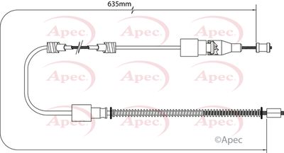 Cable Pull, parking brake APEC CAB1531